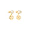 Dior Four Leaf Clover Shaped Pendant Metal Earrings Women Earrings Gold E3928WOMRS-D301