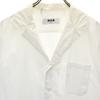 MSGM Camisa de manga curta Bainha com interruptor Gola aberta 16/41 Sistema branco Masculino Usado