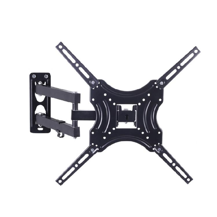 Heavy Duty Steel TV Wall Mount Holder with Adjustable Arm Tilt and Adjust for 26-55inch Flat Panel Displays Black