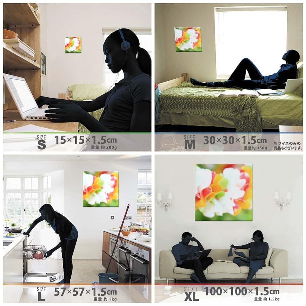 Lib Plant Flower Art 57cm Fabric Panel Made in Japan Stylish Interior Nature Colorful