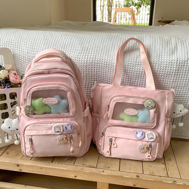 Tutorial Bag Tutorial Bag Carrying Book Bag Girls and Children Primary School Students Letter Pain Bag