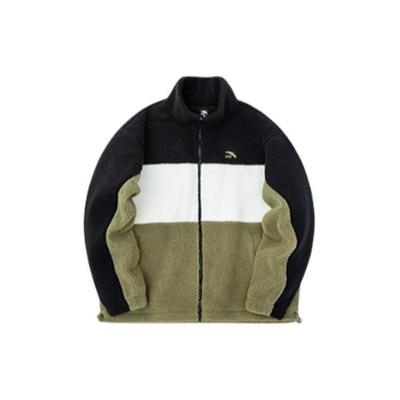 Jaqueta Sherpa Masculina Life Series com Logotipo Estampado, Forrada com Lã, Espessa, com Zíper, Gola Alta, Preto Básico, Paper-Elizabeth 152248733S-3