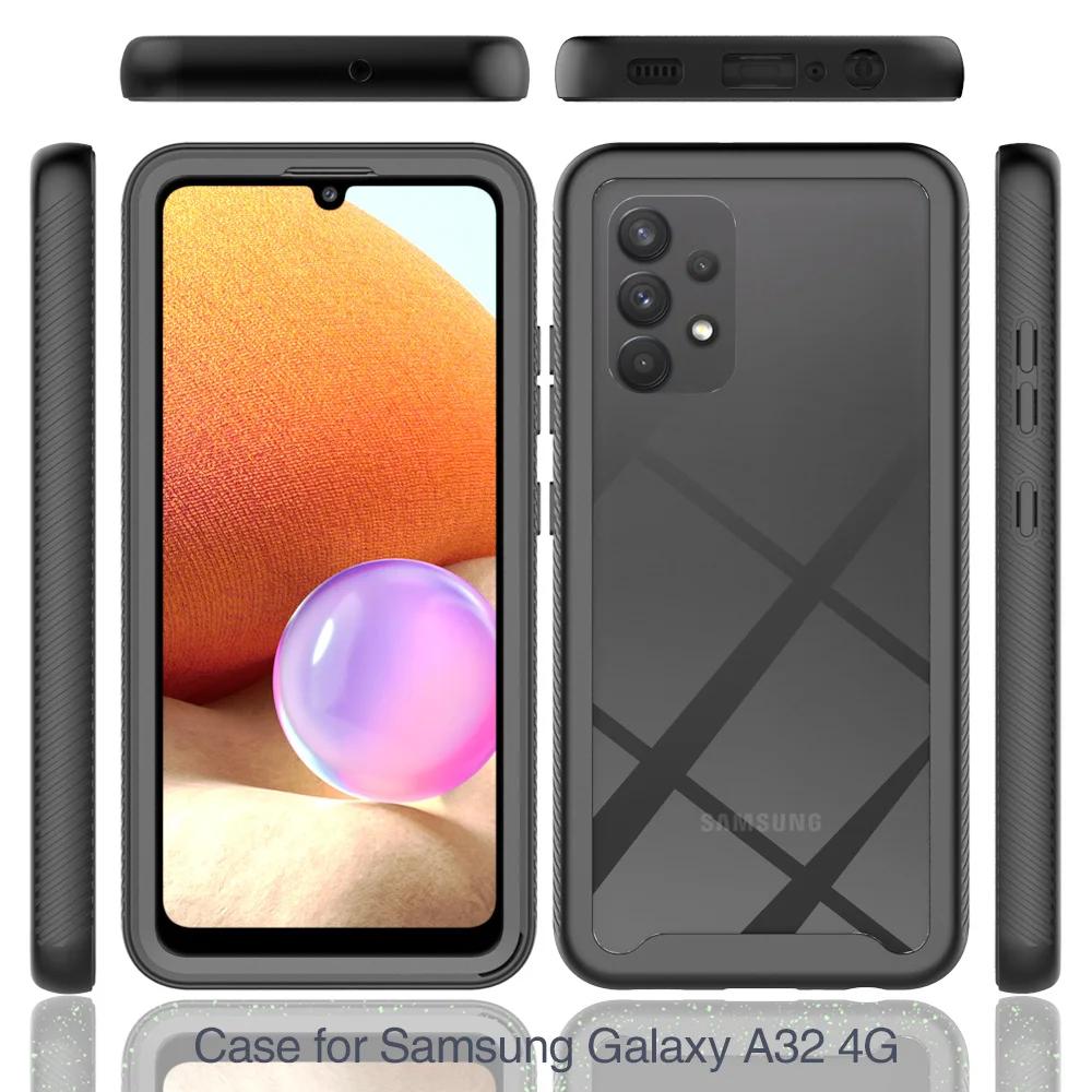 Hybrid Rugged Armor Shockproof Case For Samsung Galaxy A12 A32 A52 A21s A51 A71 A50 A50s TPU Plastic Back Cover Fundas