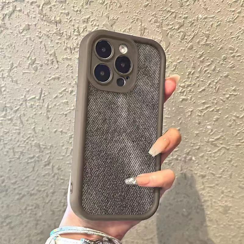 Creative denim texture is suitable for Apple 16 mobile phone case iPhone17 advanced sense 15pro personalized 14pro new model