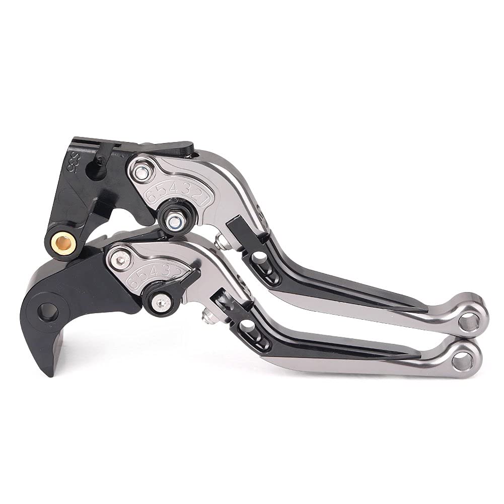 

AL-mart Retractable Telescopic 6-Stage Adjustable Brake Clutch Lever Set for Yamaha YZF-R6 2005-2016 YZF-R1 2004-2008