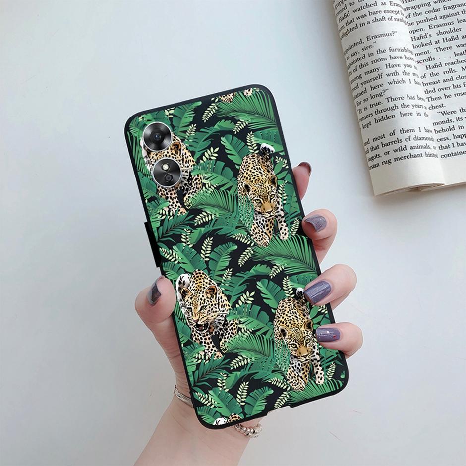 For OPPO A17 Phone Case CPH2477 Flower Butterfly Casing TPU Soft Silicone Back Cover for Oppo A17 A 17 Shell OppoA17 Bumper Capa