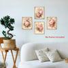 laveliabel Vintage Pink Rose Wall Art Prints Set of 4 Unframed, Floral Wall Decor, Shabby Chic Pink Floral Botanical Poster Prints for Cottagecore