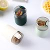 1/3/4Pcs Automatic Toothpick Dispenser Clear Lid Press Toothpick Holder Organizer Container Home Office Restaurant Desktop Decoration Birthday