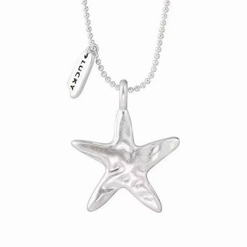 XIYANIKE Frosting Starfish Charm Pendant Choker Necklaces For Women Lady Korean Fashion New Engagement Jewelry Gift Party