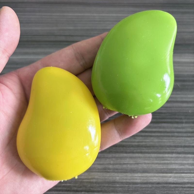 Palla antistress mango squishy che cambia colore, palla antistress mango squishy, giocattolo fidget ball, giocattolo antistress sensoriale ASMR per adulti