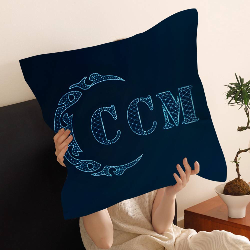CCM Hockey Colour Logo Sports Silhouette Stitch Lucky Dragon Pillow Cover Sofa Cushion Cover Home Room Decoration Children Gift