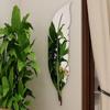 Large Modern Feather Mirror Wall Sticker 120x30cm Acrylic Art Mural