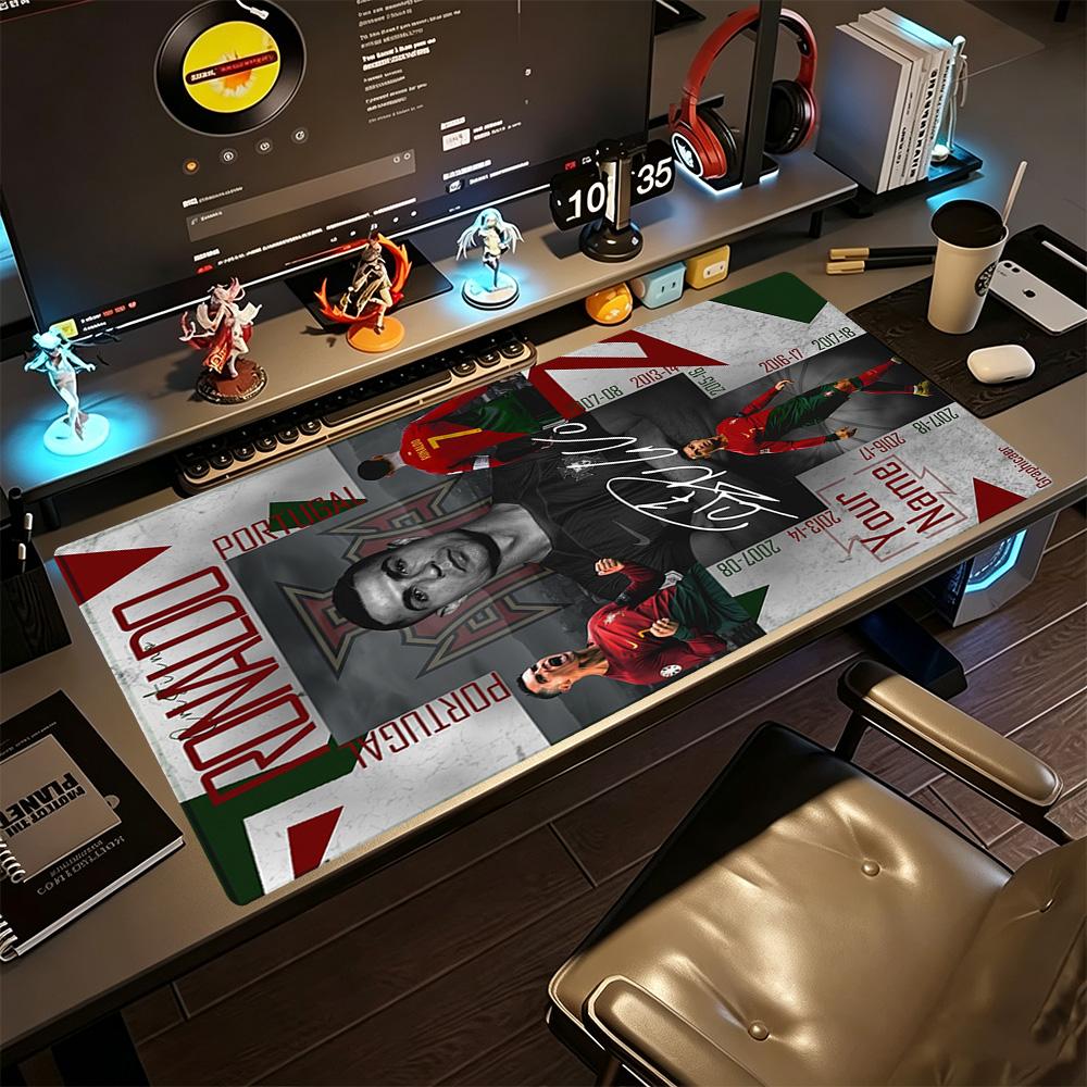 Cristiano Ronaldo Gaming Mouse Pad Keyboard Pad Office Mouse Mats Nonslip Rubber Bottom Suitable For Office Gaming Pc Laptop