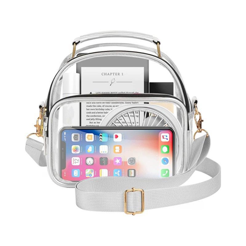 Transparent Pvc Ladies Small Handbags Women Clear Bag Waterproof Casual Simple Crossbody Shoulder Bags