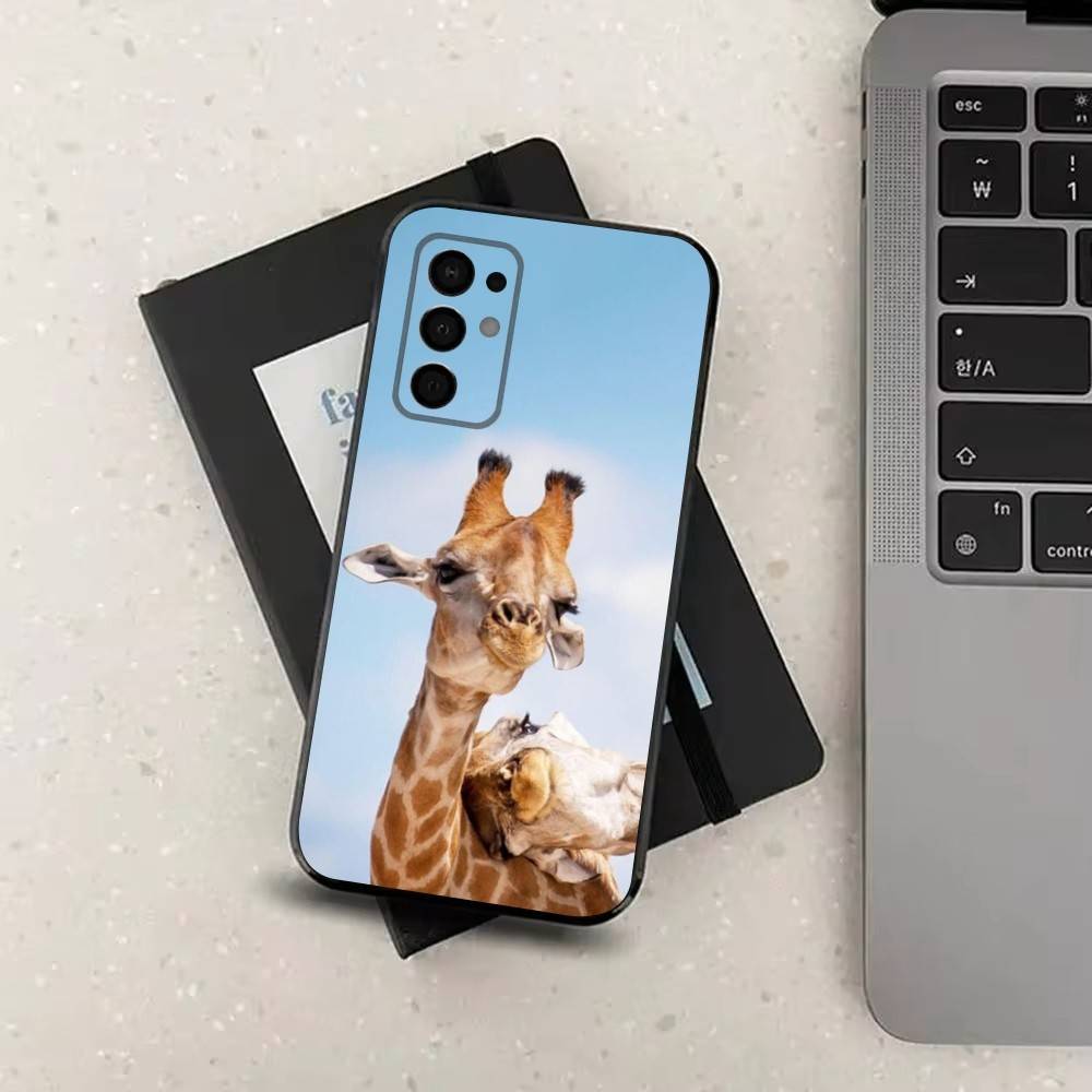 Animal Giraffe Cute Funny  Case For Samsung Galaxy A91,A80,A73,A72 ,A71,A53A52,A32 ,A31A22,A21s,A20,Black Cover