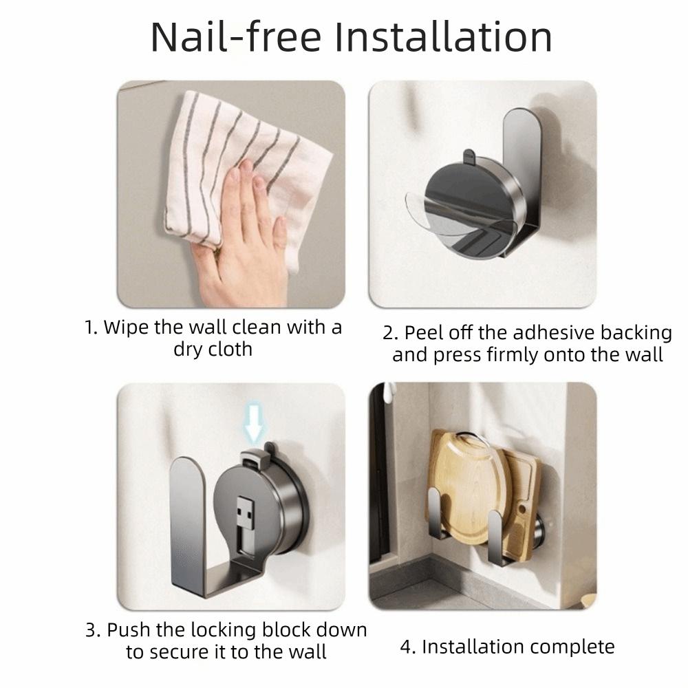 2PCS Adjustable Cutting Board Storage Stand Wall Mounted WiFi Placement Rack  for Kitchen