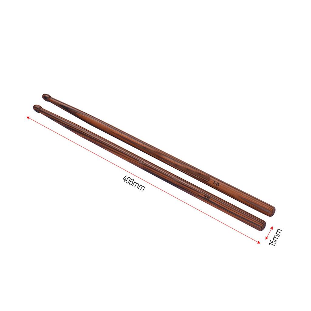 One Pair of 5B Wooden Drumsticks Drum Sticks Maple Wood Drum Set Accessories