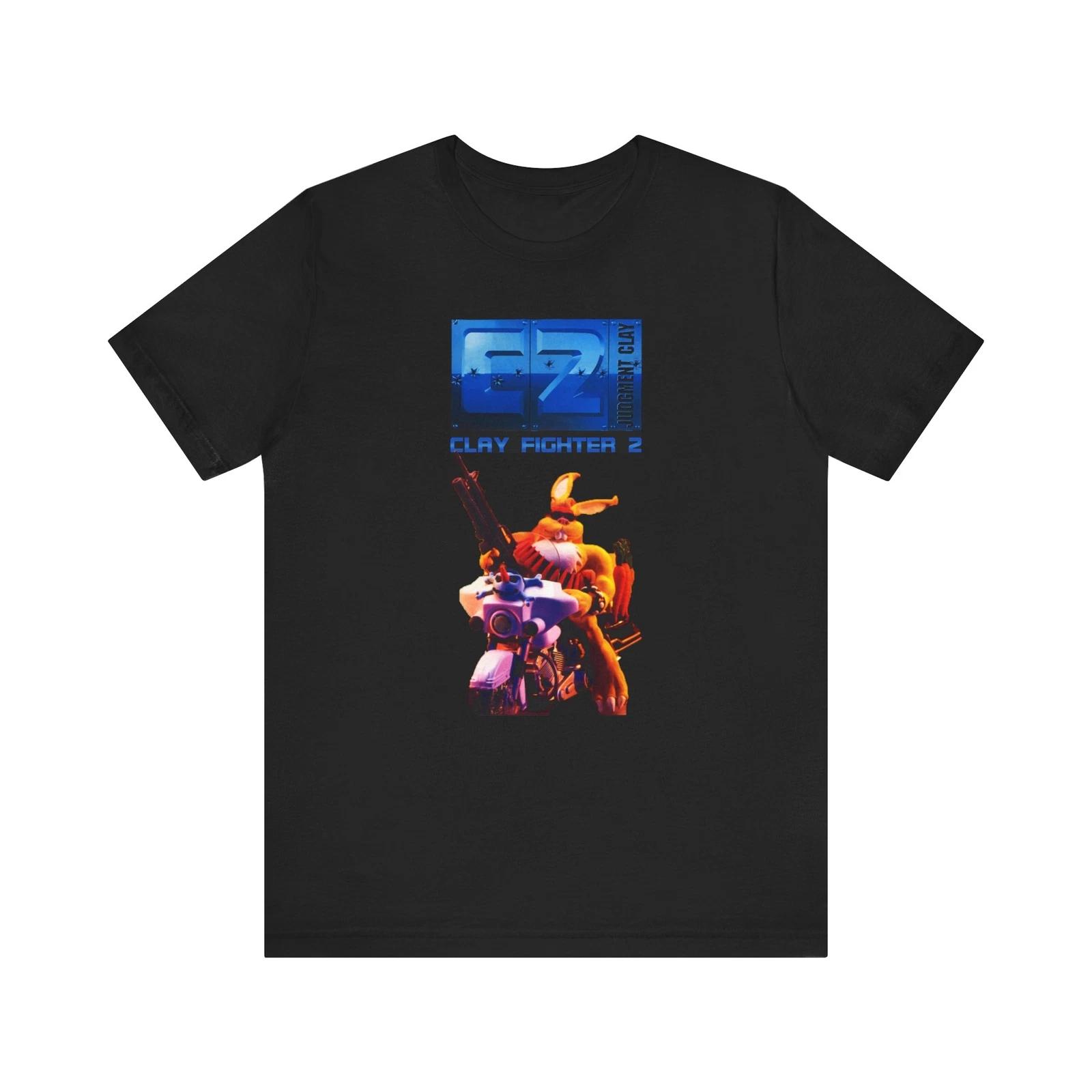 Clayfighter 2 C2 Judgment Clay SNES Cover Art Unisex Jersey Short Sleeve Tee 4XL