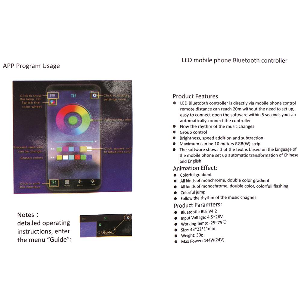 New Useful Mini Wireless Bluetooth RGB Controller Female Plug to 4Pin Connector LED Light Strip Bluetooth Adapter For 5050 3528