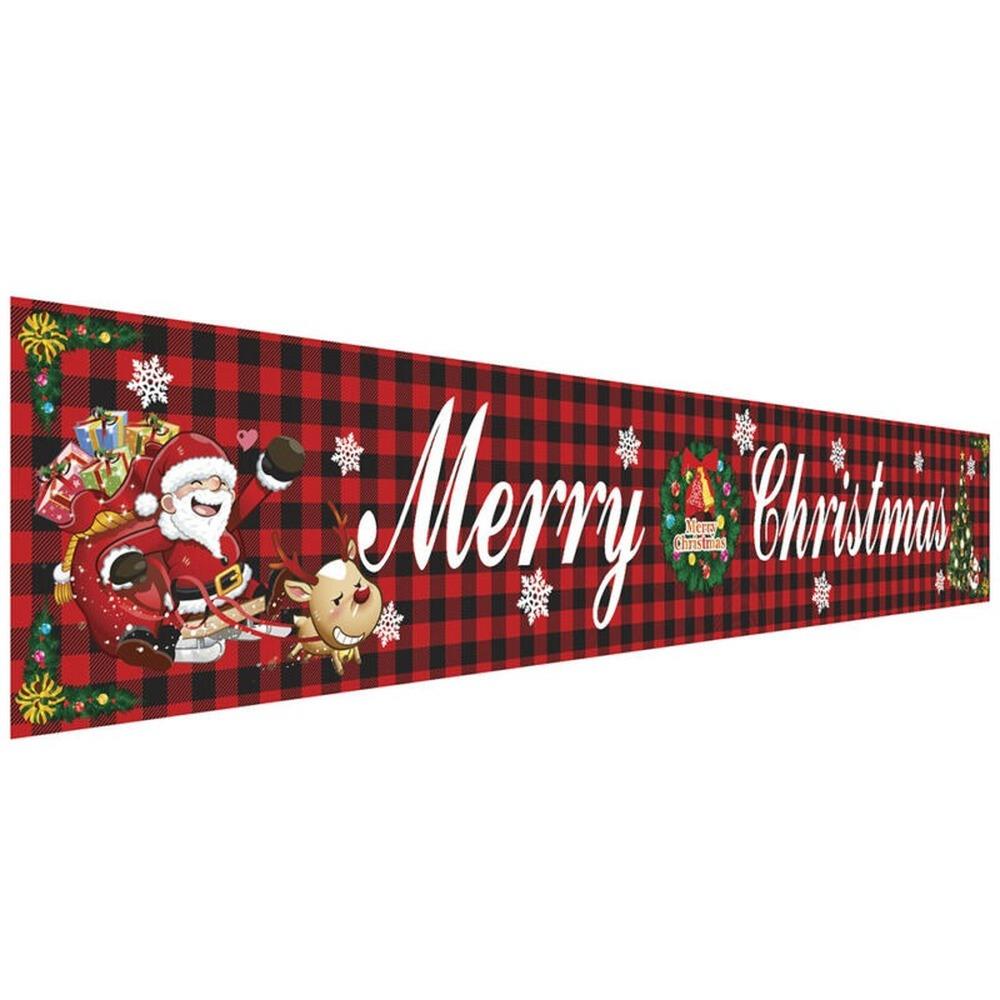 296 CM Länge Frohe Weihnachten Outdoor Banner Flagge Ziehen Weihnachten Santa Claus Hängen Home Decor Party Events Liefert