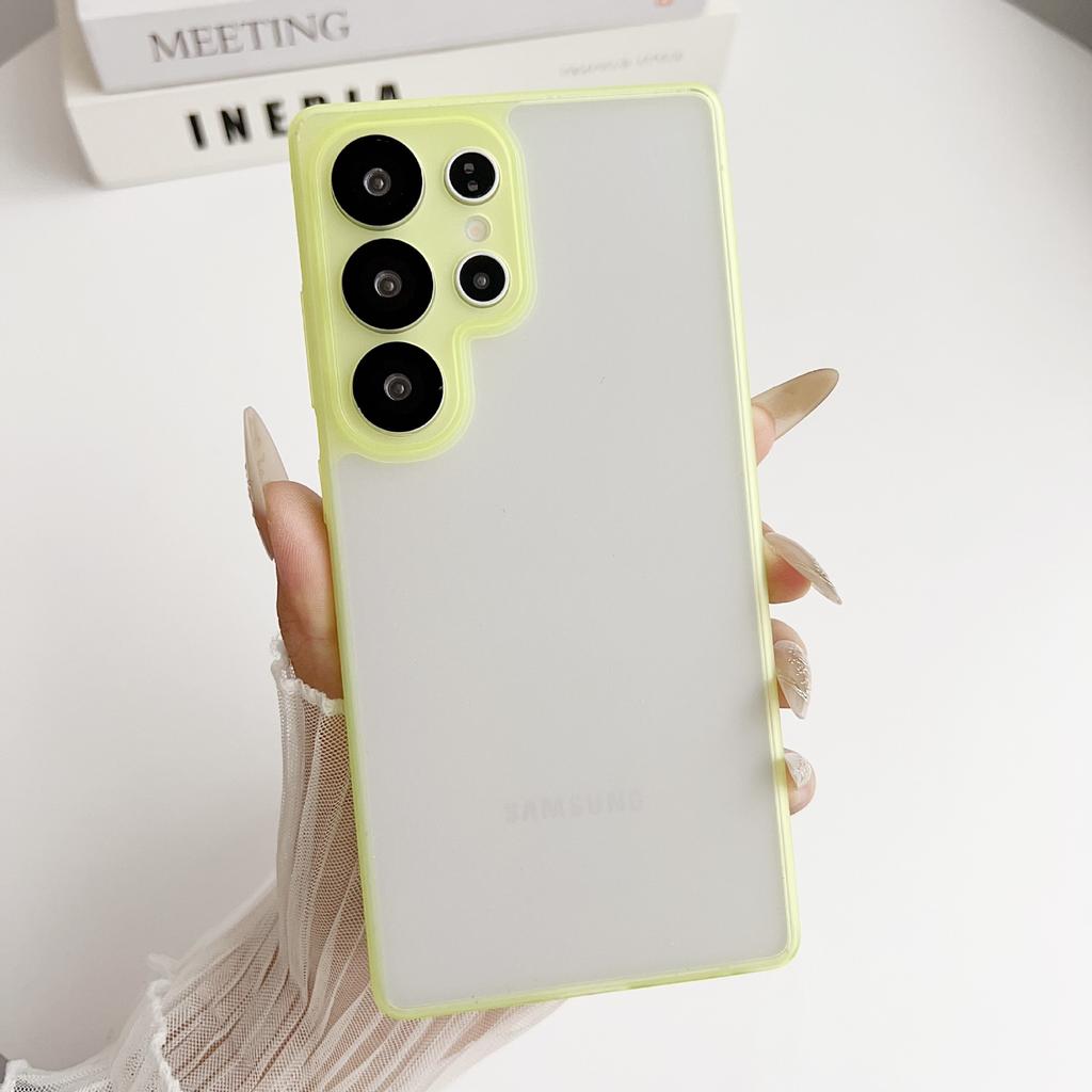 Suitable for Samsung S25ultra Ultra Thin Two In One Matte Semi Transparent Mobile Phone Case S24u Skin Feeling 23 Drop Protection Case