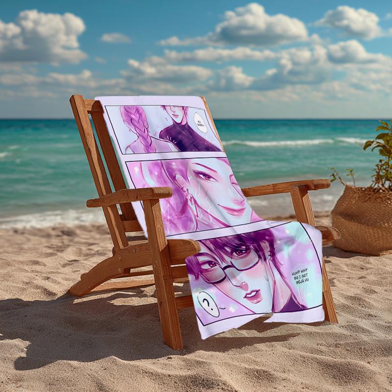 KPOP Hunter Fashion Beach Towel: Ideal for Summer Adventures Soft, absorbent and quick drying suitable for swimming and bathing
