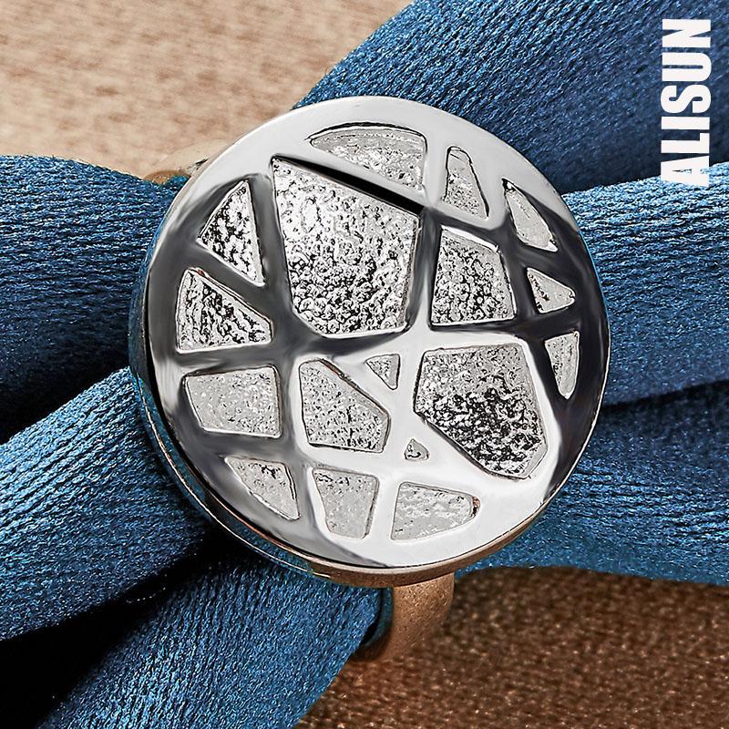 925 Sterling Silver Round Interwoven Ring Fashionable Wedding Jewelry