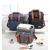 Expandable Double Deck Lunch Box Thermal Leak Proof Food Bag with Oversized Cup Pocket and Adjustable Strap