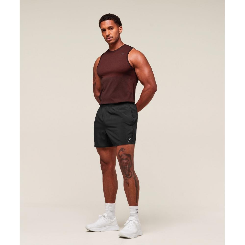 Gymshark Vital Seamless Tank Black Red A2b4y Rb30