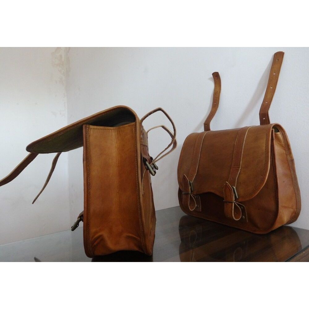 3 Motocyklové sedlové brašny z kozí kůže Sedlová brašna Zavazadlová taška pro Sportster