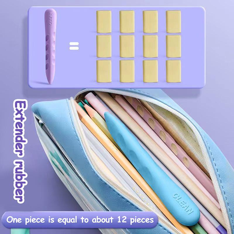3Pcs Creative Hole Eraser For Primary School Students No Dregs No Crumbs Clean Eraser Office Supplies Pencil Correction Tools