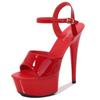 Large Size 43 New Sexy Super High Heels, Slim High Heels, Waterproof Platform Sandals, Women's Fashionable Thin Strap High Heels