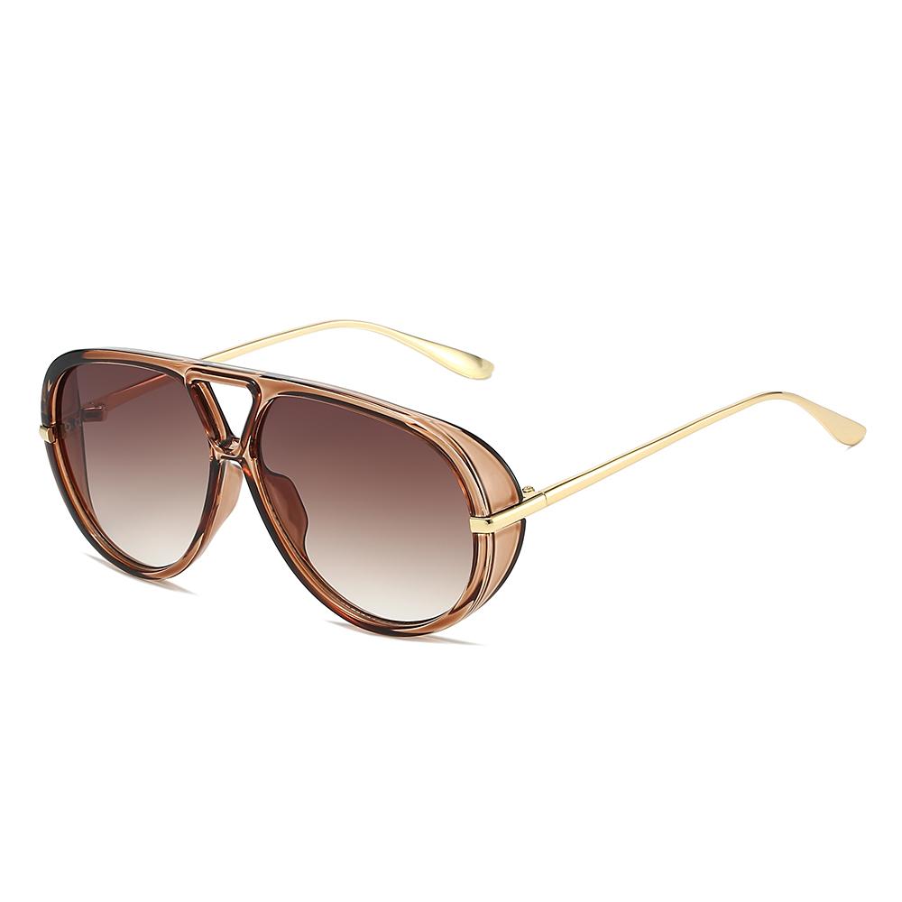 KAMMPT Vintage Pilot Sunglasses Women Fashion Double Bridge Trendy Brand Casual Sun Glasses Outdoor Shades