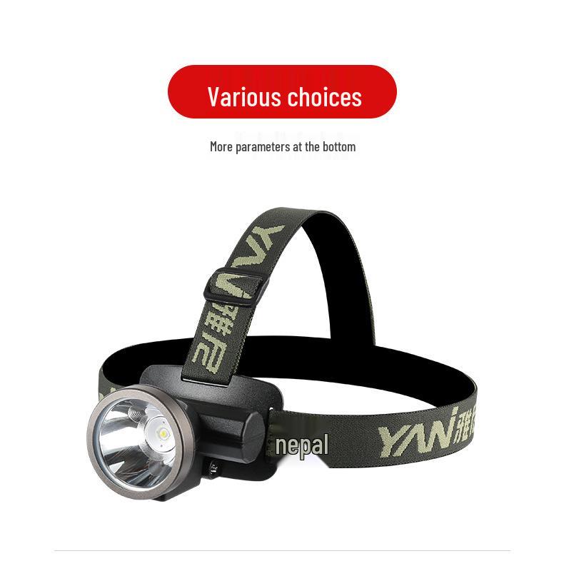 Compact Rechargeable Headlamp: Super Bright, Lightweight, Lithium Battery-Powered Flashlight for Night Fishing and Mining