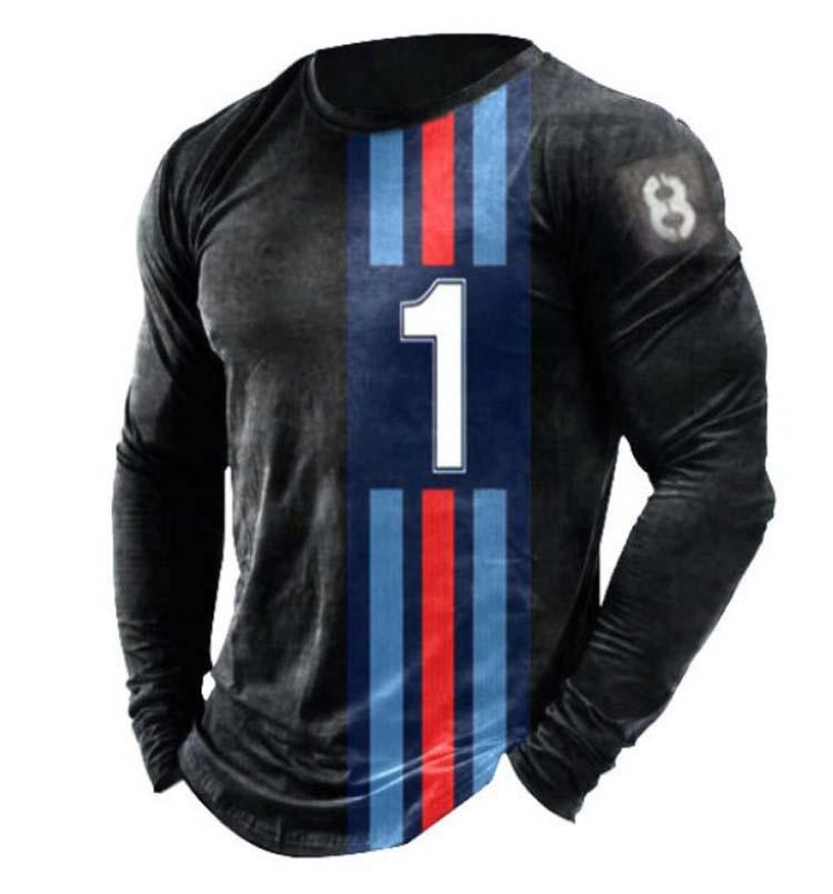 3D Digital Printing Men'S Trendy Casual Outer Wear Pullover Round Neck T-Shirt