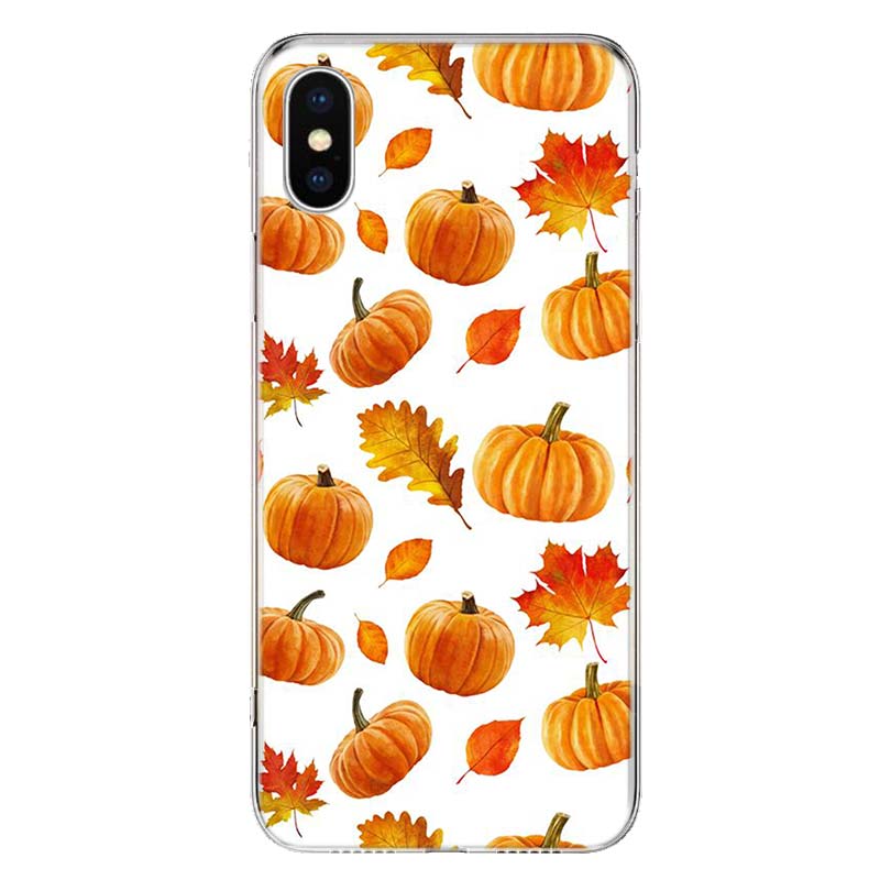 Pumpkin Happy Fall Autumn Cover Phone Case For Apple iPhone 11 12 13 Pro XR X XS Max 7 8 6 6S Plus + Mini 5S SE Print Shell