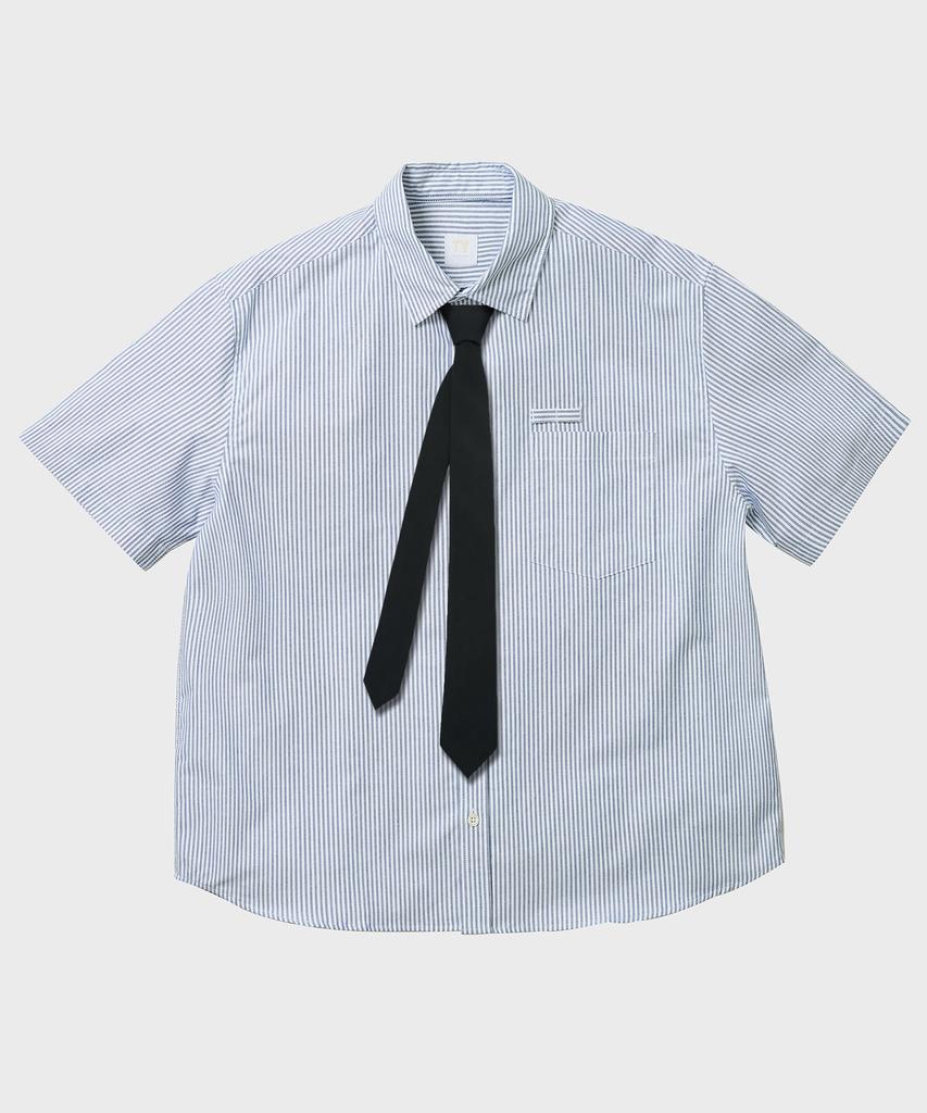 TY [Tie Set] All Day Stripe Half Shirt - Crop/Regular, 4 Colors (Type A)