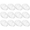 12Pcs Clear Fillable Egg Shaped Plastic Ornament Balls for DIY Crafts Candy Packaging Wedding Party Decor Valentine's Day