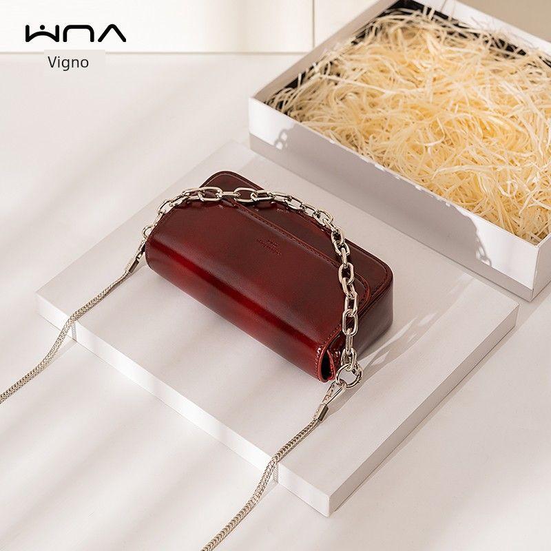 

[Сундук сокровищ «Лунный свет»] Нишевый стиль Ретро Красный мешочек Свадебная сумка Женская Свадебная сумка На плечо Кроссбоди Цепочка Сумка под мышкой Red