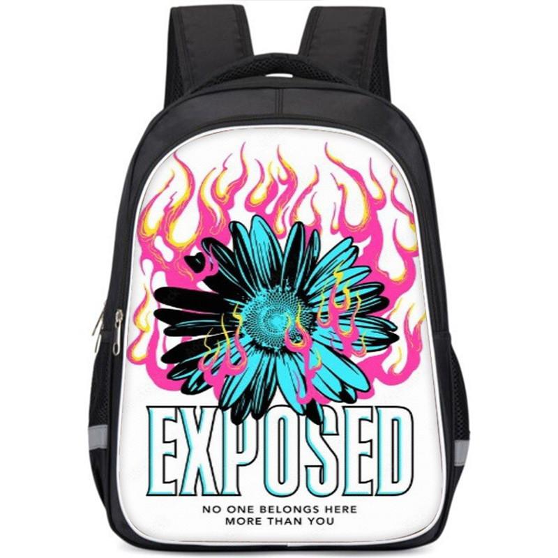 

Large Capacity Butterfly School Backpack For Children Lightweight Oxford Fabric Unisex Style L,Small