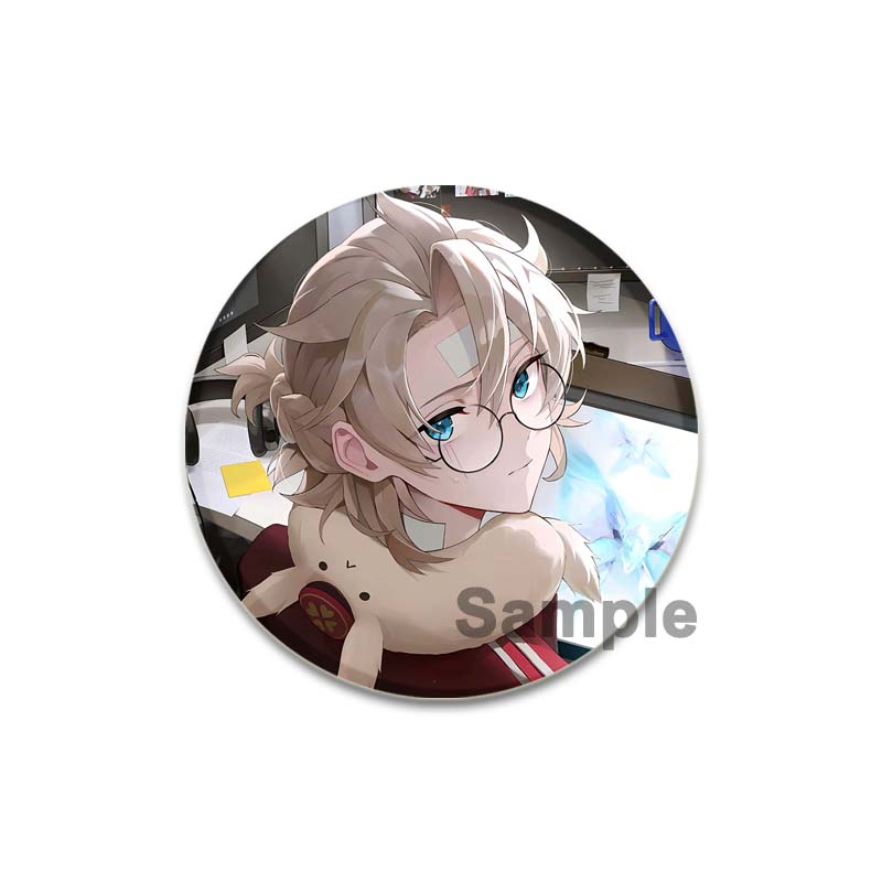 32/44/58mm Genshin Impact Albedo Pin Handmade Brooch for Clothes Cartoon Cosplay Badge Backpack Decoration Jewelry Gift