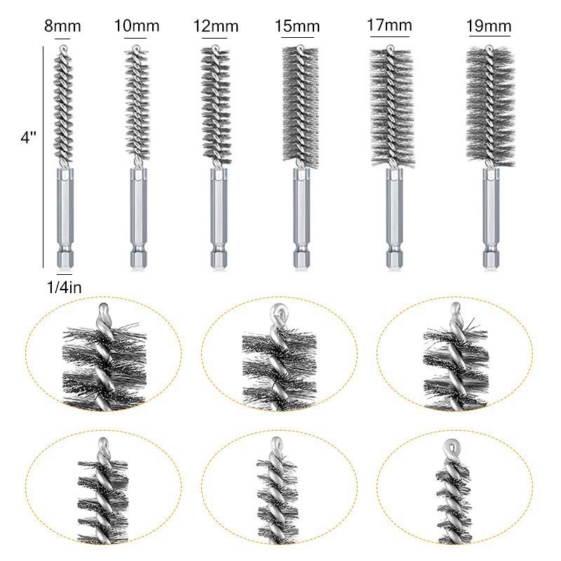 For Electric Drill Impact Tool Cleaning Stainless Steel Drilling Brush Twisted Wire Stainless Steel Cleaning Brushes