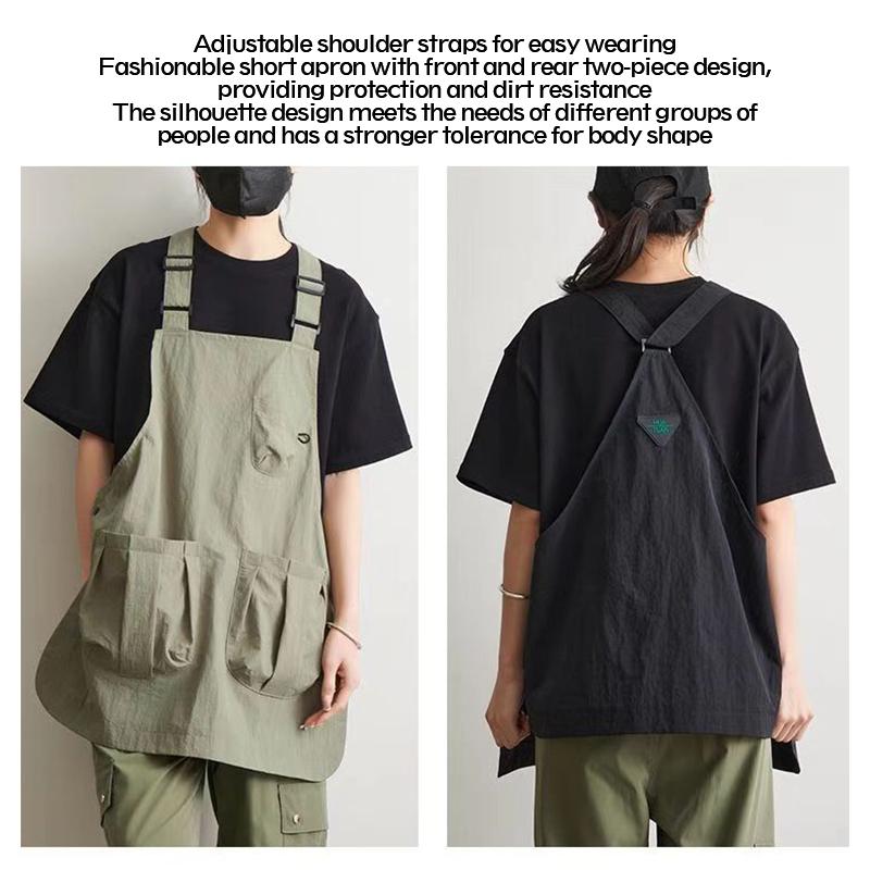 1pc Japanese Waterproof Outdoor Barber, Coffee Shop, Catering Workwear Apron, Unisex Household Kitchen Workwear