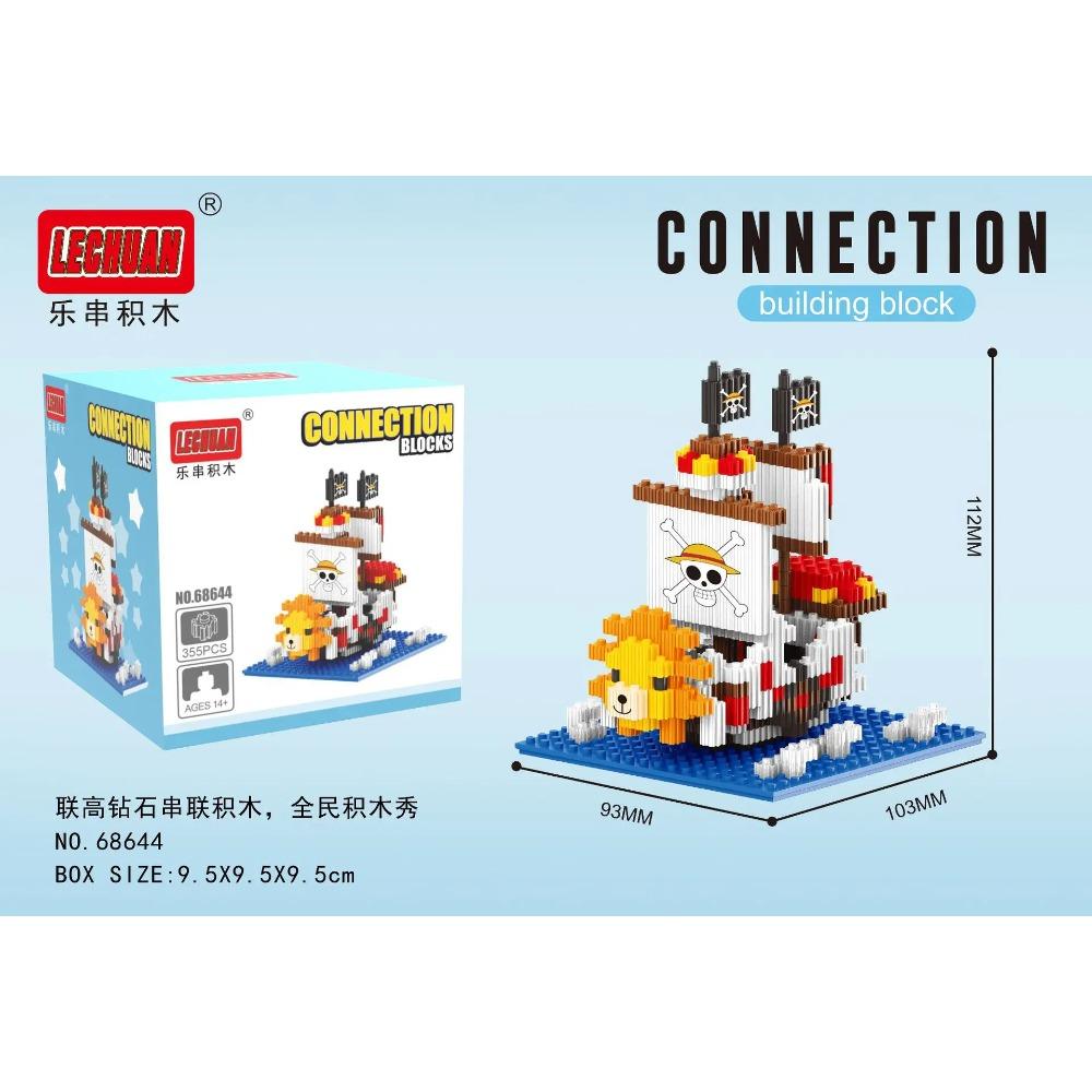 Linkgo Building Blocks di Connessione Uno Luffy Chopper Piece Boa Franky Zoro Nami Robin Jinbei Brook Modello 3D Giocattolo con Mini Mattoncini