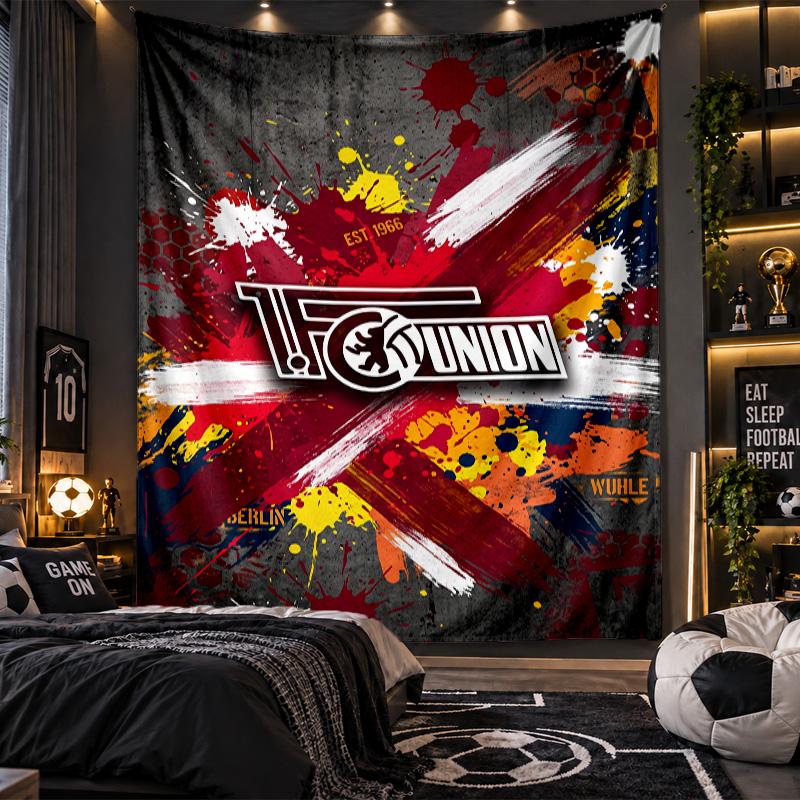 Wall Hanging Tapestry Union Berlin FC Print Cloth for Living Room Bedroom Home Decor