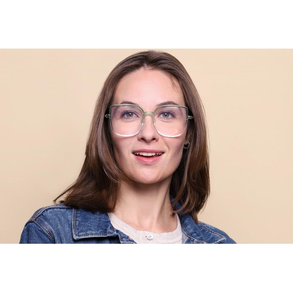 Full Rim Cat Eye Transparent Faded Green Smartbuy Collection Hydee Blue Light Block 265 C20 Fashion Women Eyeglasses