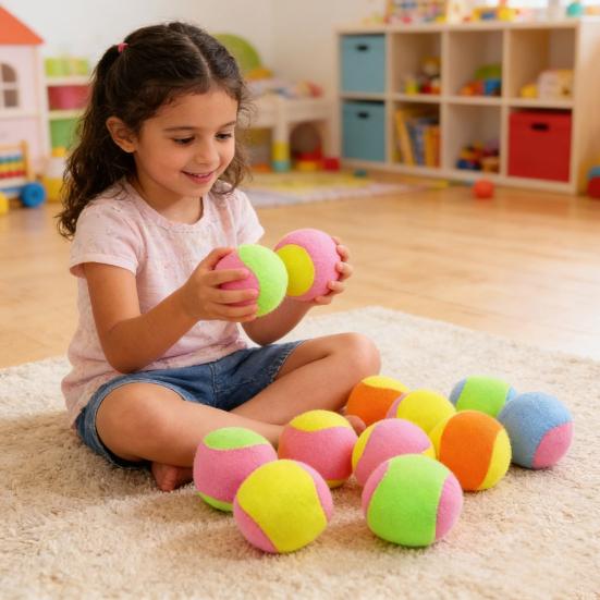 6Pcs Sticky Ball Sensory Toys Soft Throwing Balls for Kids Hand-Eye Coordination Catch Game Parent-Child Gift for Outdoor Play Kindergarten Activities