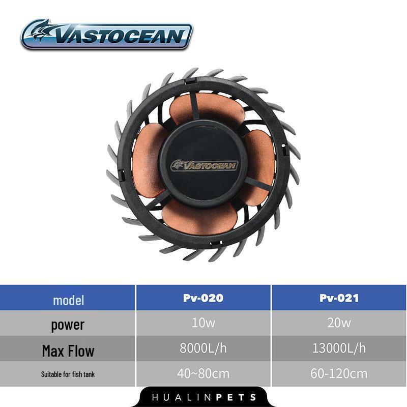 VASTOCEAN Wireless Wavemaker Pump for Saltwater Aquariums with Magnetic Suction Circulation