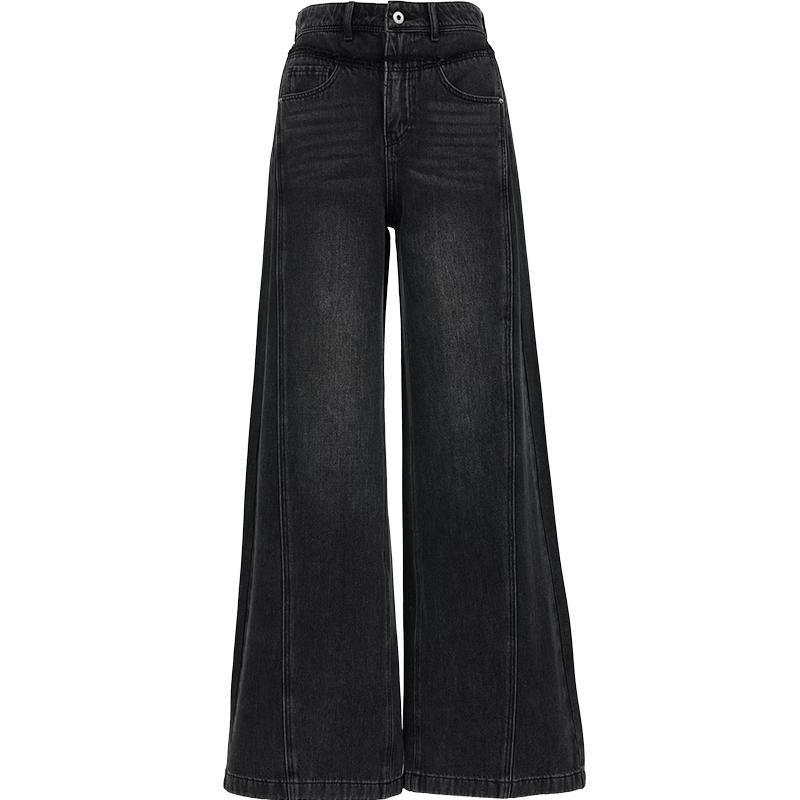 

ONLY Women s Retro Washed Raw Edge High-Waist Wide-Leg Jeans XL