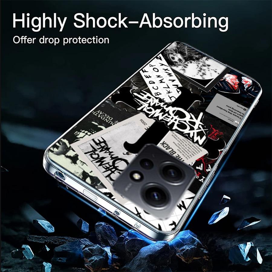 My Chemical Romance MCR Phone Case For Redmi Note 14S 12S 12 11 13 14 Pro Plus 11T 11S 10 10S 9 9S Pro TPU Clear Cover